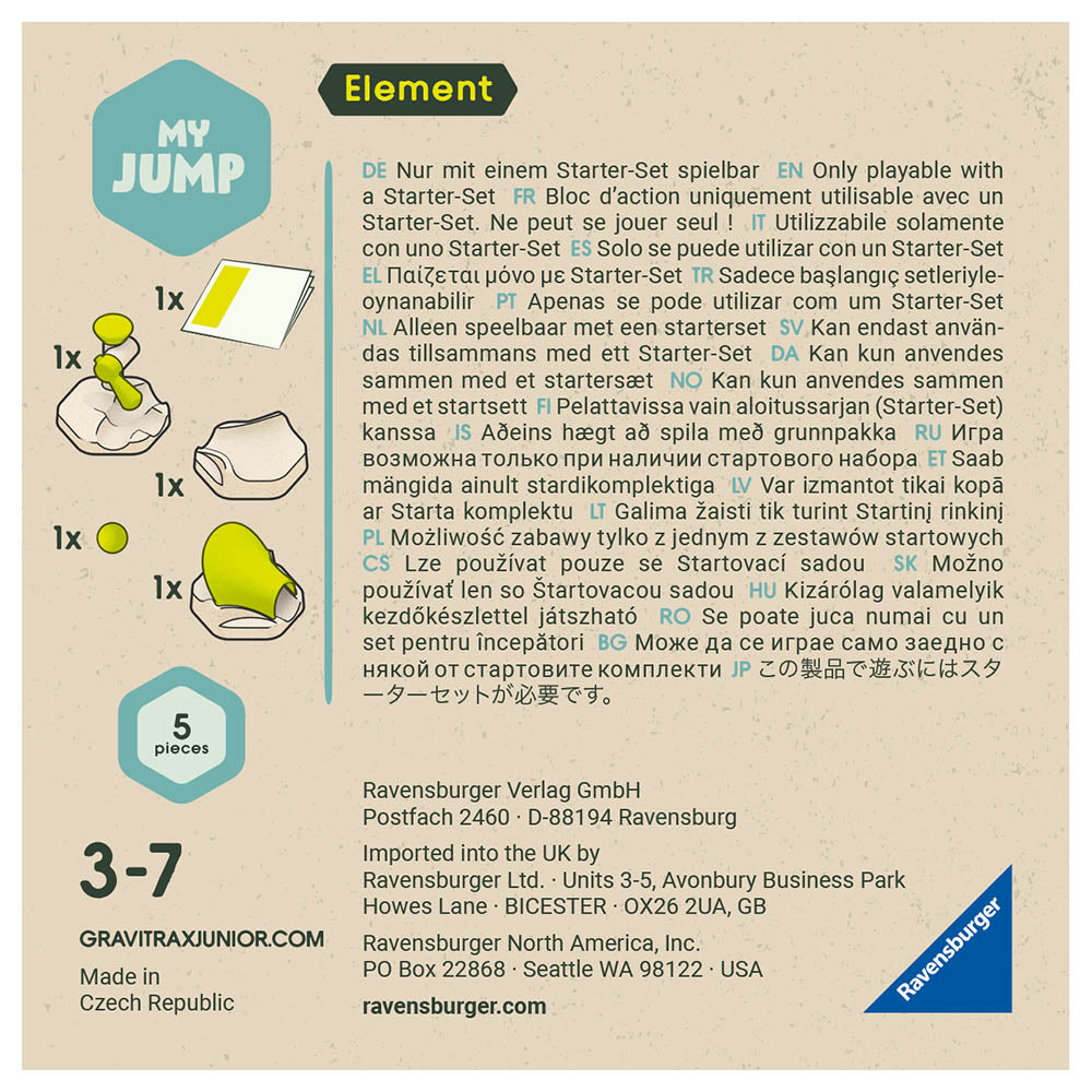 Gravitrax Junior Építőipari Szett - My Jump - Kiegészítő készlet, Jump