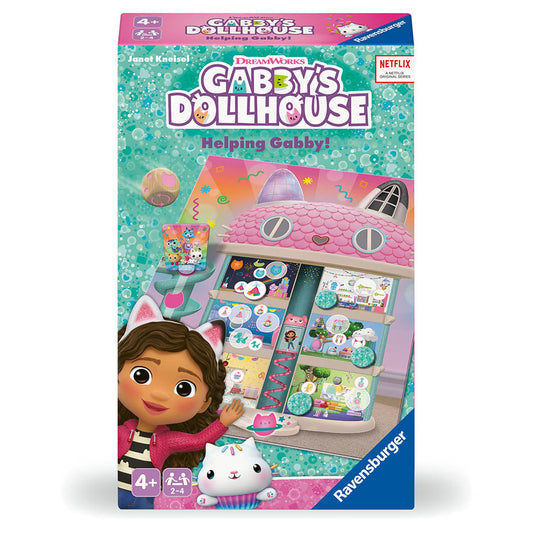 Gabby's Dollhouse Ravensburger, joc de societate pentru copii de la 4 ani, editie compacta, multilingv, incl.RO