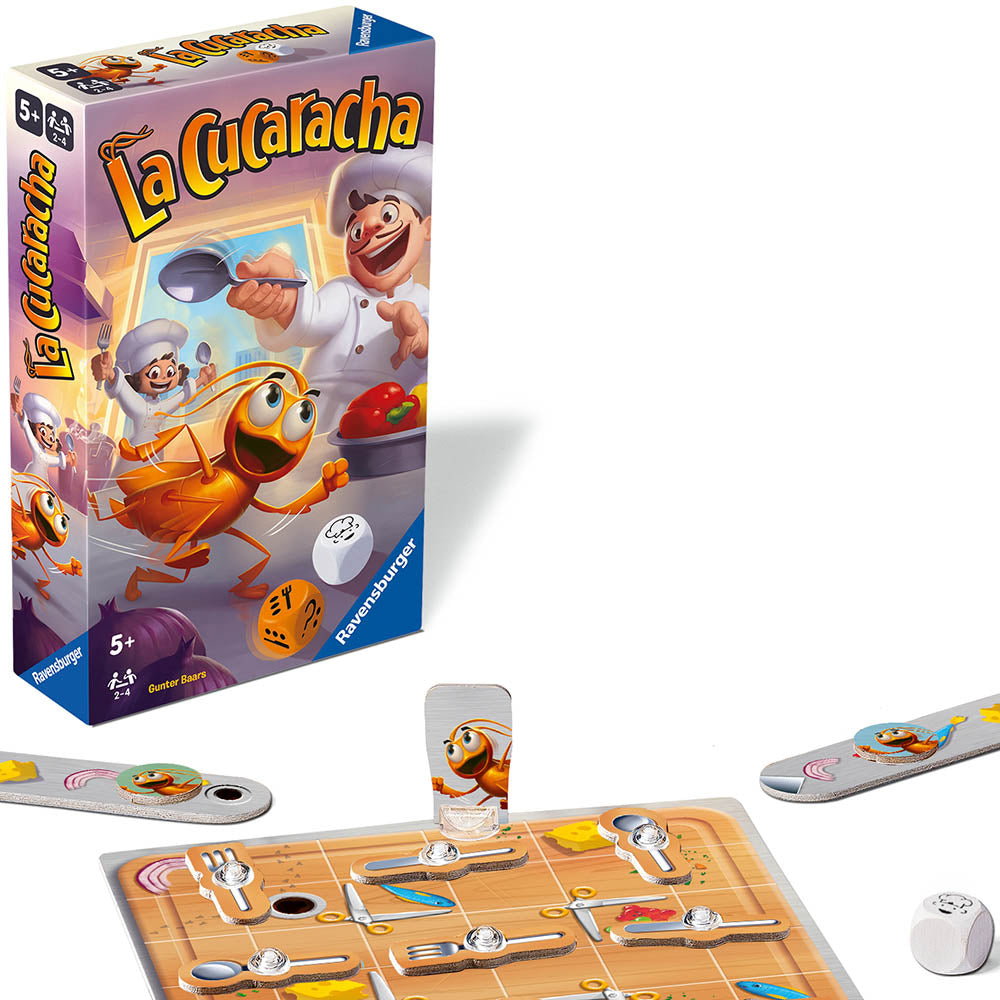La Cucaracha Bring Along Ravensburger, joc de societate pentru copii de la 5 ani, editie compacta, multilingv incl.RO