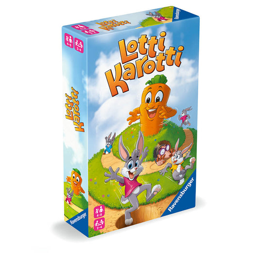 Lotti Karotti Ravensburger, joc de societate pentru copii de la 4 ani, editie compacta, multilingv incl.RO