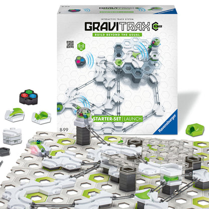 Joc de constructie Gravitrax Power - Starter Set Launch, set de baza Lansator electric, automat