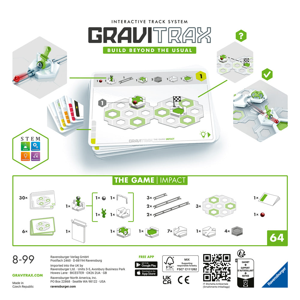 Imagine - Joc de constructie Gravitrax - The Game Impact, set de baza cu 27 piese si 30 de provocari incluse