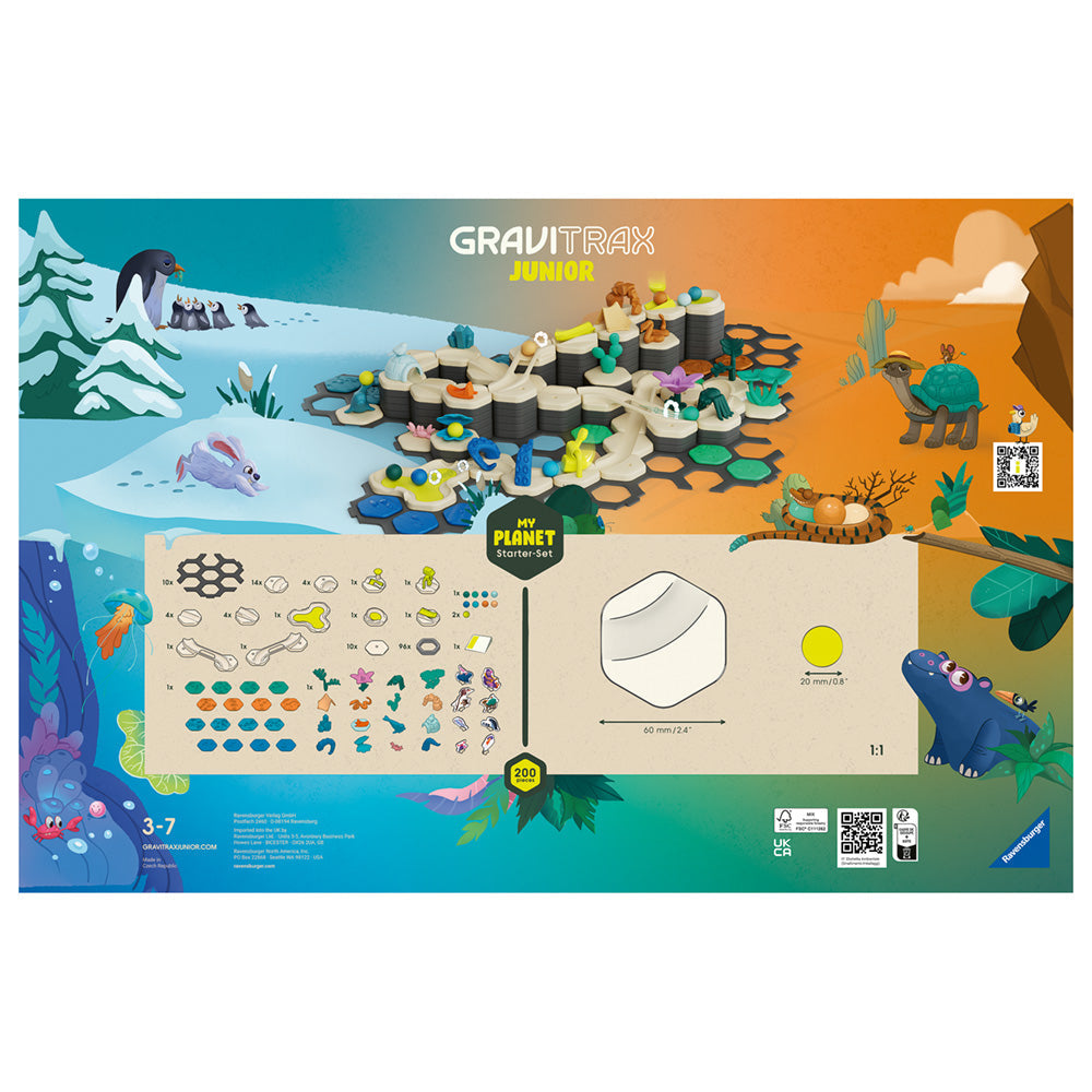 Imagine - Joc de constructie Gravitrax Junior pentru copii de la 3 ani - My Planet - Set de baza, Planeta