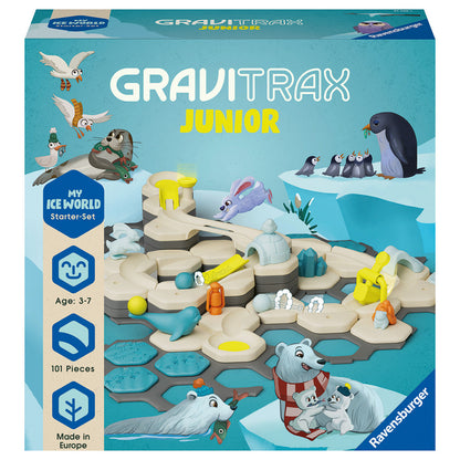 Imagine - Joc de constructie Gravitrax Junior pentru copii de la 3 ani- My Ice World - Set de baza, Lumea Inghetata