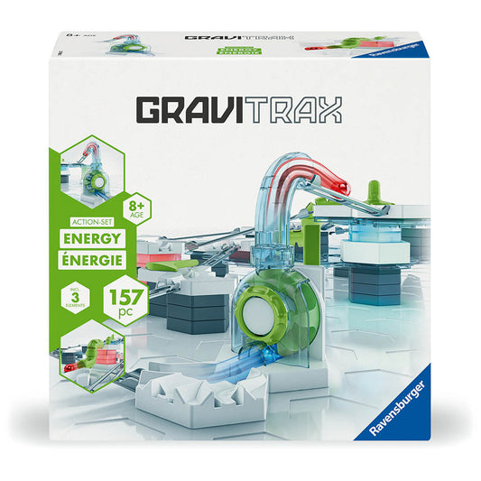 Joc de constructie Gravitrax Action Set Energy, set de baza cu 157 piese, multilingv incl. RO