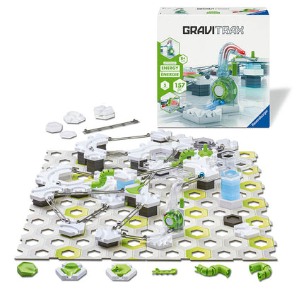 Joc de constructie Gravitrax Action Set Energy, set de baza cu 157 piese, multilingv incl. RO