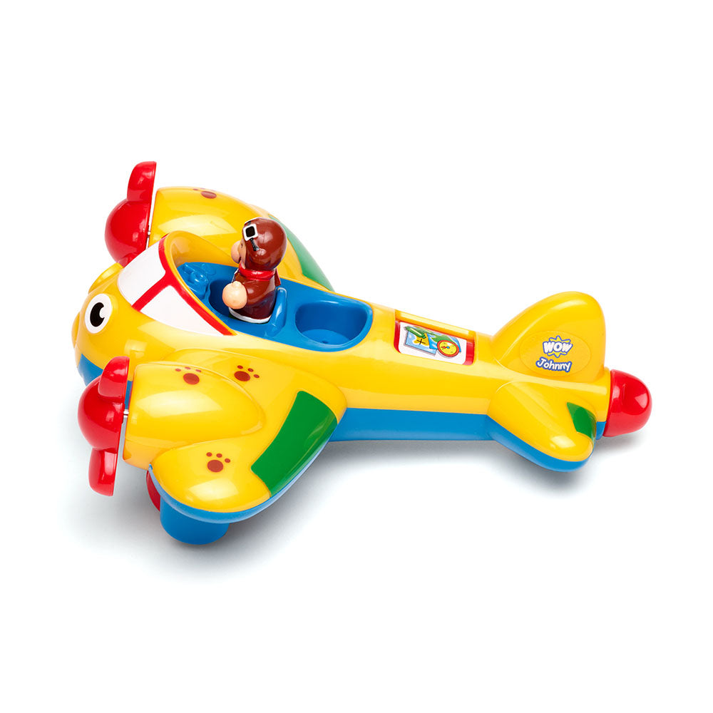 Jucarie pentru copii WOW Toys, Avion cu elice, Johnny Jungle Plane
