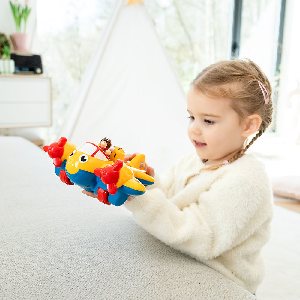 Jucarie pentru copii WOW Toys, Avion cu elice, Johnny Jungle Plane