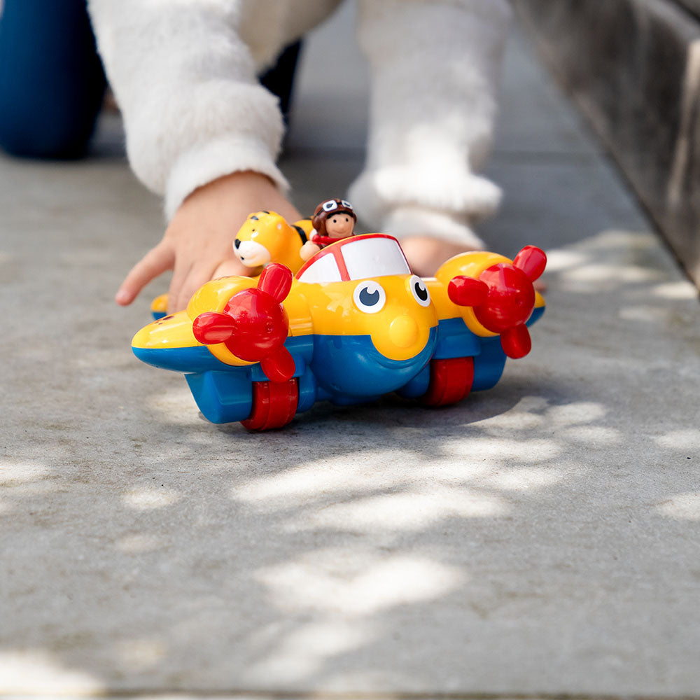 Jucarie pentru copii WOW Toys, Avion cu elice, Johnny Jungle Plane