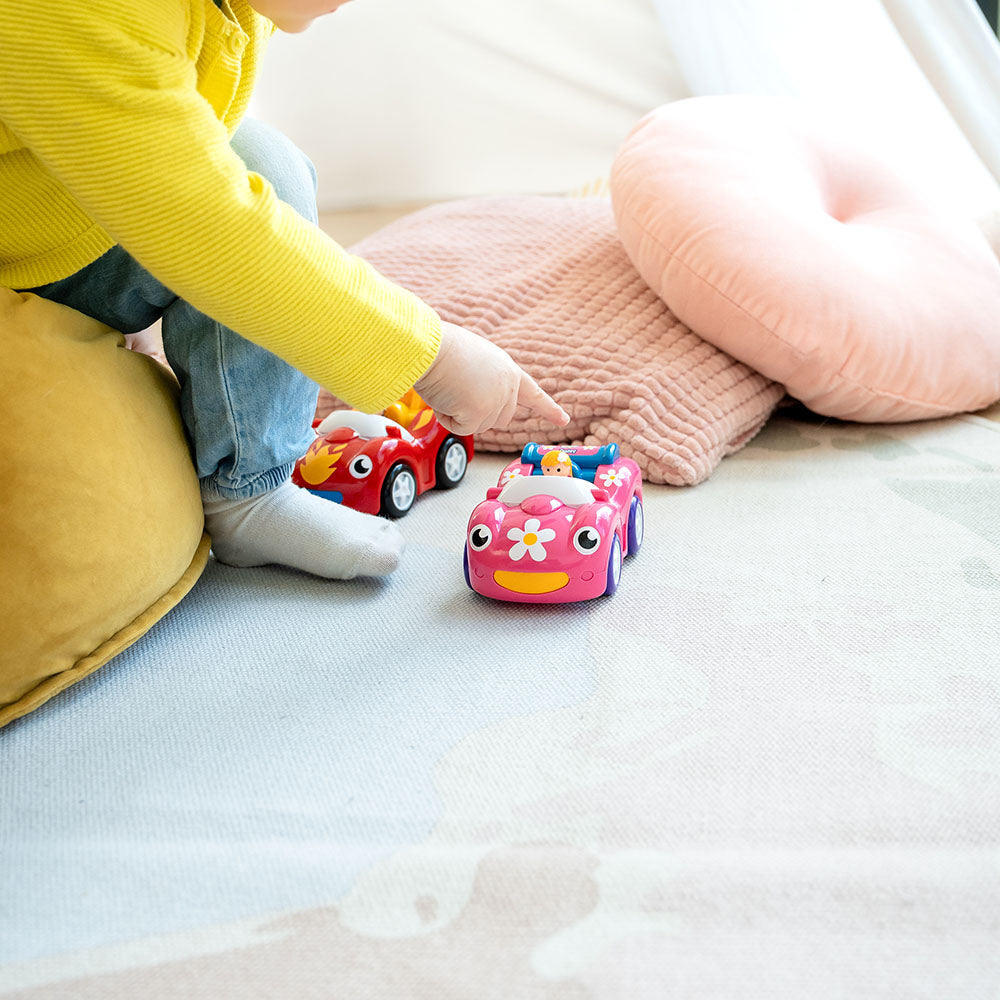 Jucarie pentru copii WOW Toys, Masina de curse rosie, Fireball Frankie