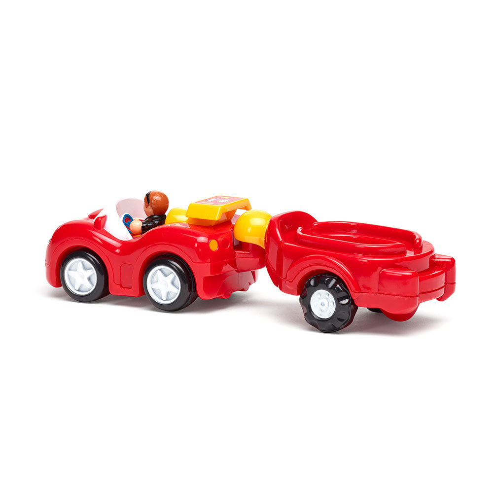Jucarie pentru copii WOW Toys, Masina de curse rosie, Fireball Frankie