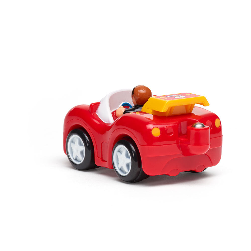 Jucarie pentru copii WOW Toys, Masina de curse rosie, Fireball Frankie