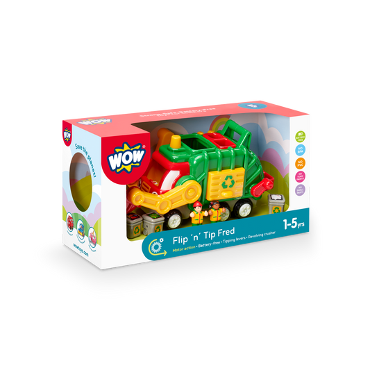 Jucarie pentru copii WOW Toys, Camion basculanta, Flip 'n' Tip Fred