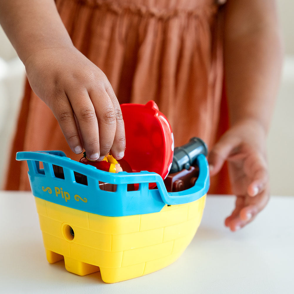 Jucarie de baie WOW Toys, Corabie de pirati, Pip the Pirate Ship