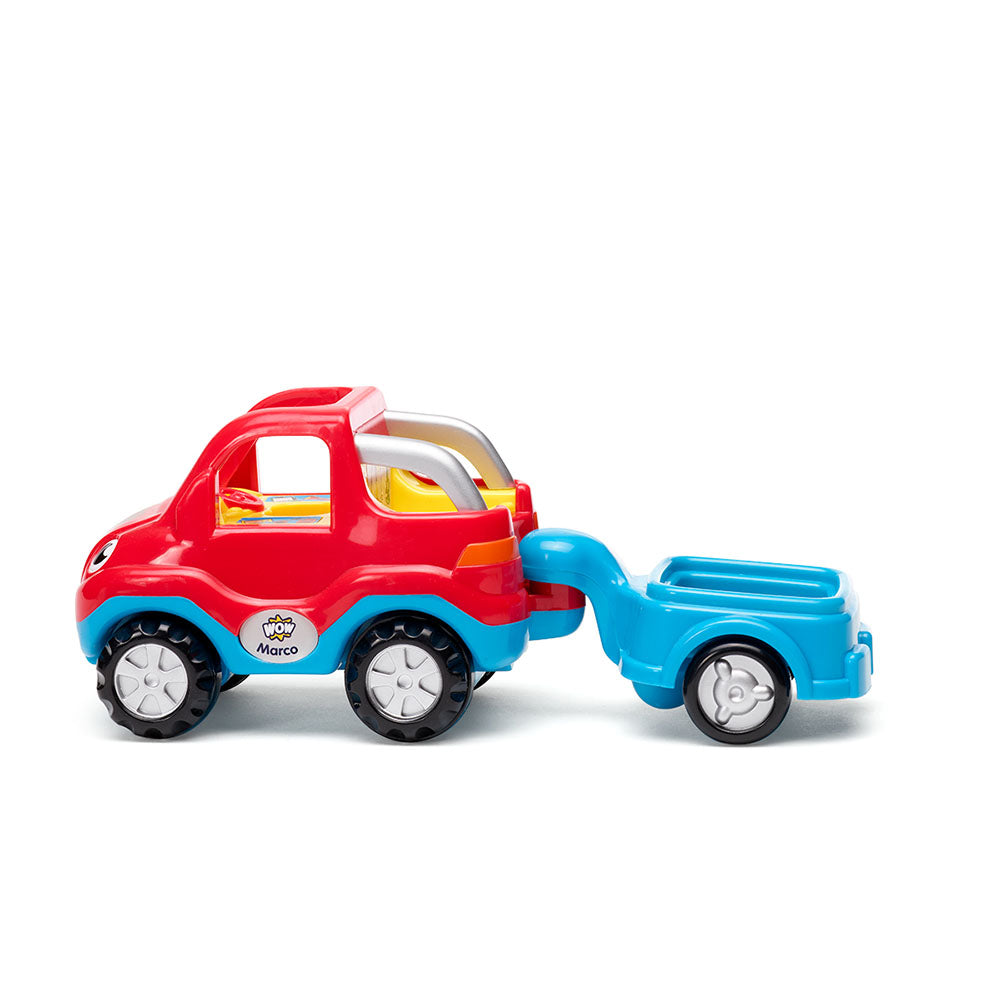 Jucarie pentru copii WOW Toys, Set camion cu motocicleta, Marco's Moto Team