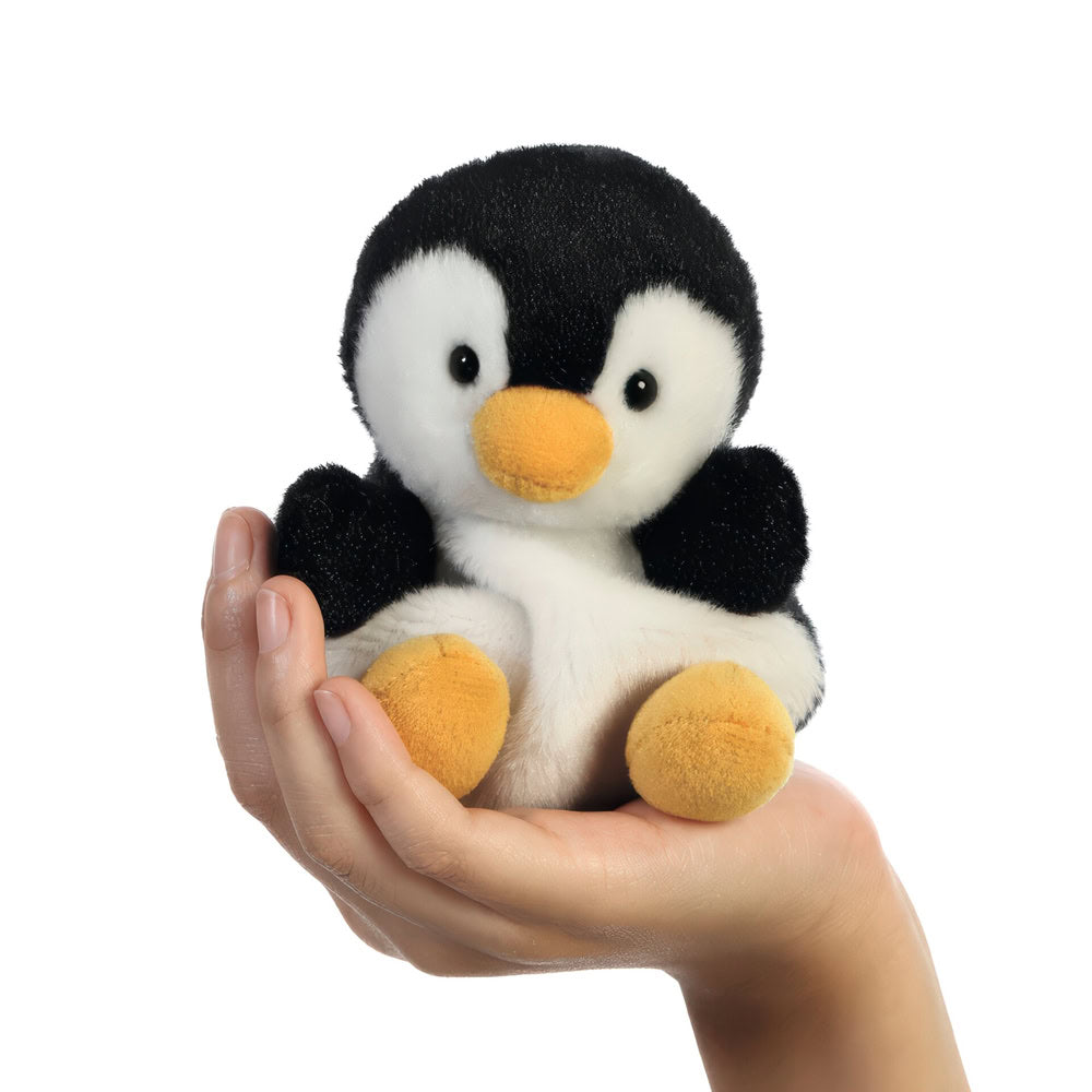 Aurora Palm Pals, jucarie de plus de tinut in palma, Pinguin, 13 cm