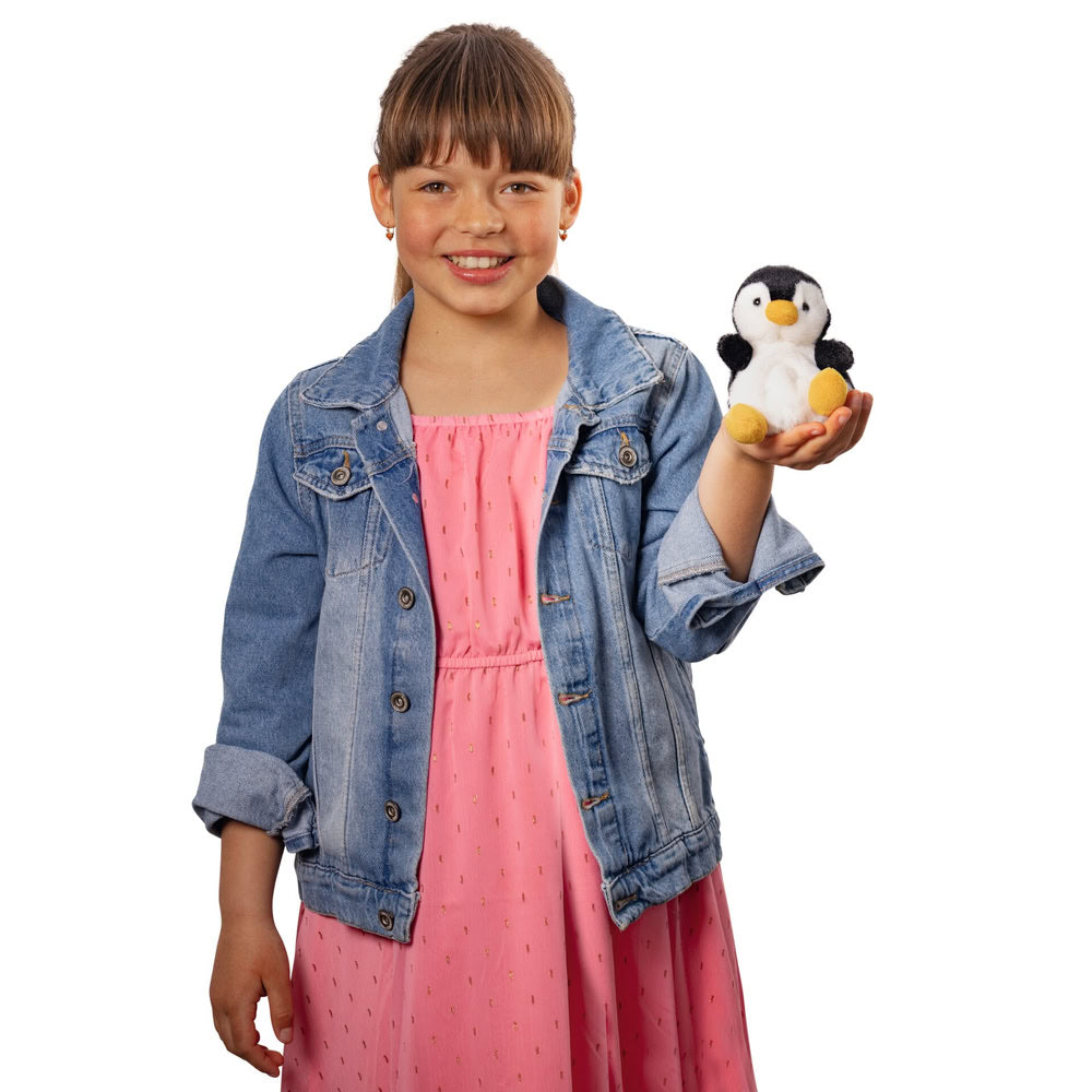 Aurora Palm Pals, jucarie de plus de tinut in palma, Pinguin, 13 cm