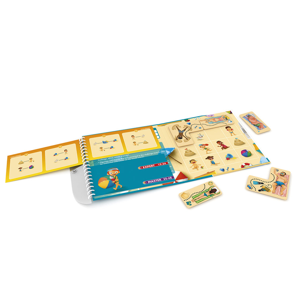 Smart Games - Puzzle Beach, joc de logica cu 48 de provocari, 6+ ani, editie internationala
