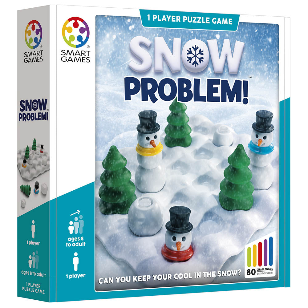 Smart Games - Snow Problem, joc de logica cu 80 de provocari, 8+ ani, editie internationala