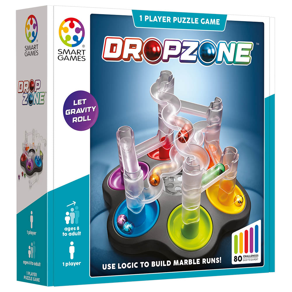 Smart Games - Dropzone, logikai játék 80 kihívással, 8+ éves, nemzetközi kiadás