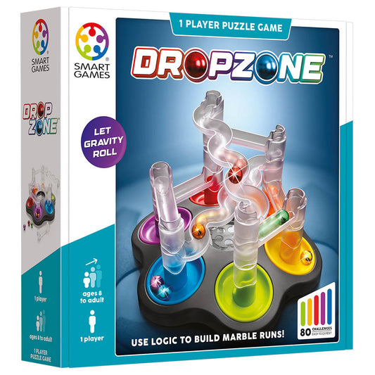 Smart Games - Dropzone, logikai játék 80 kihívással, 8+ éves, nemzetközi kiadás