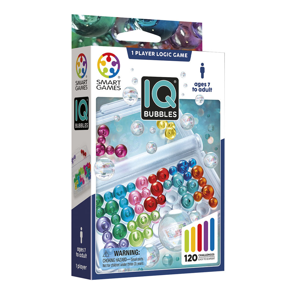 Smart Games - IQ Bubbles, joc de logica cu 120 de provocari, 7+ ani, editie internationala