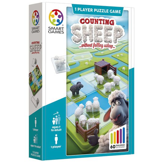 Smart Games - Counting Sheep, joc de logica cu 60 de provocari, 7+ ani, editie internationala