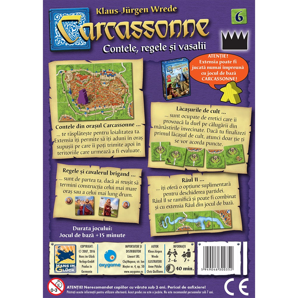 Imagine Carcassonne - Extensia 6: Contele, regele si vasalii
