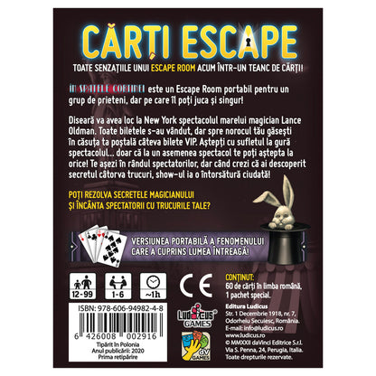 Imagine Carti Escape - In spatele cortinei