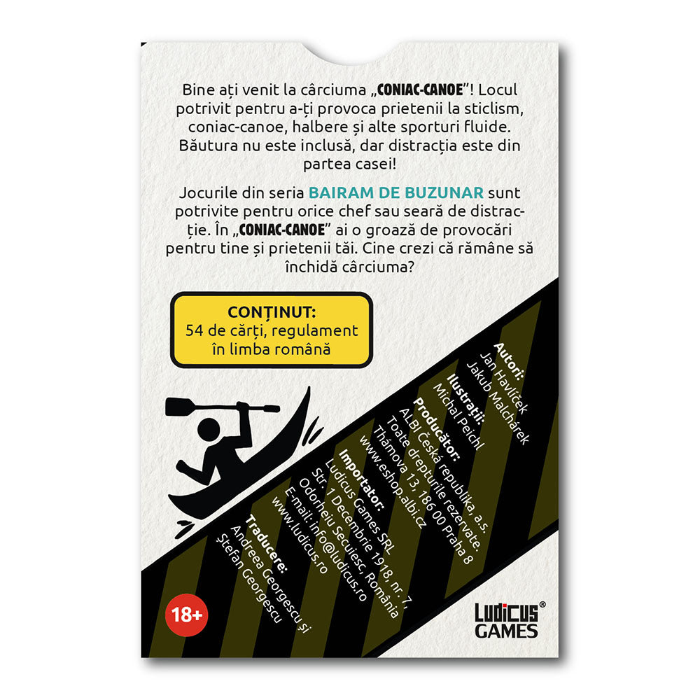 Coniac canoe, joc de petrecere pentru adulti, lb romana