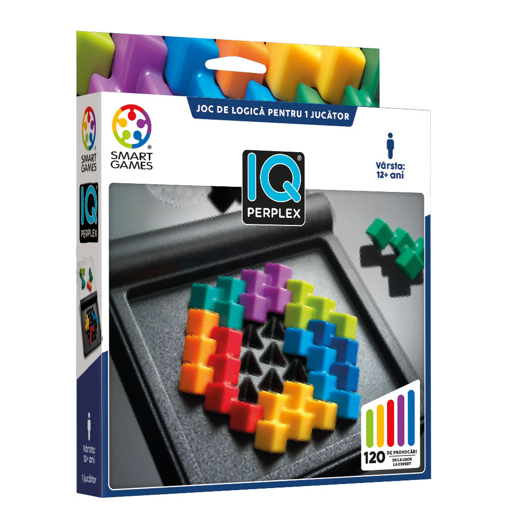 Smart Games - IQ Perplex, logikai játék 120 kihívással, 12 év feletti, font kiadás. román