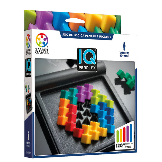 Smart Games - IQ Perplex, logikai játék 120 kihívással, 12 év feletti, font kiadás. román