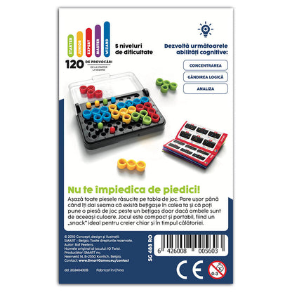 Smart Games - IQ Twist, joc de logica cu 120 de provocari, 6+ ani, editie lb. Romana