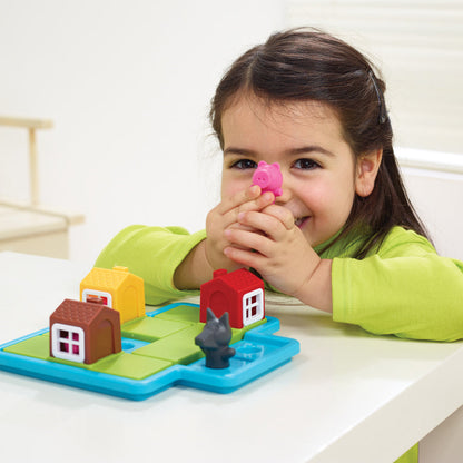 Smart Games - Three Little Piggies - Deluxe, joc de logica cu 48 de provocari, 3+ ani, editie lb. Romana