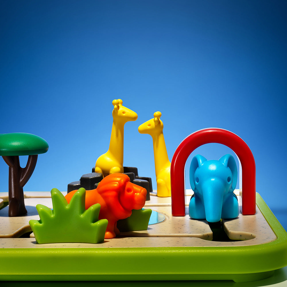 Smart Games - Safari Park Jr., logikai játék 60 kihívással, 3+ éves, font kiadás. román