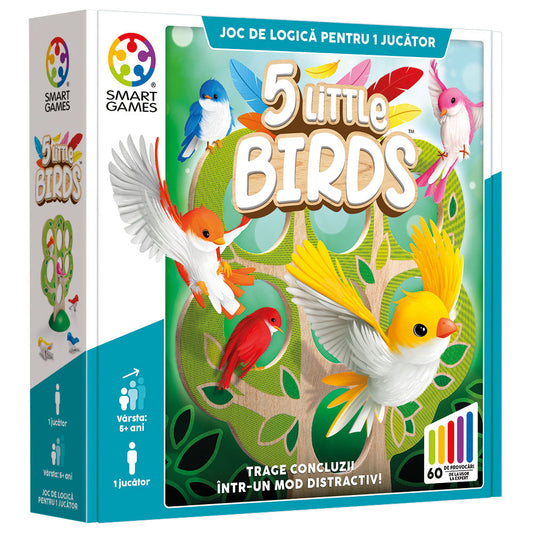 Smart Games - 5 Little Birds, logikai játék 60 kihívással, 5 év felett, lb kiadás. román