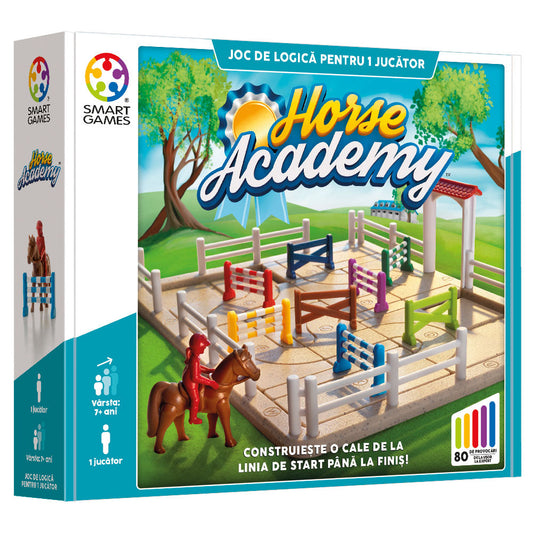 Smart Games - Horse Academy, logikai játék 80 kihívással, 7 év feletti, font kiadás. román