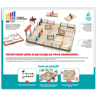 Smart Games - Horse Academy, joc de logica cu 80 de provocari, 7+ ani, editie lb. Romana