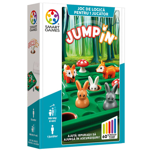 Smart Games - Jump'In, logikai játék 60 kihívással, 7 év feletti, font kiadás. román