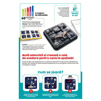 Smart Games - Asteroid Escape, joc de logica cu 60 de provocari, 8+ ani, editie lb. Romana