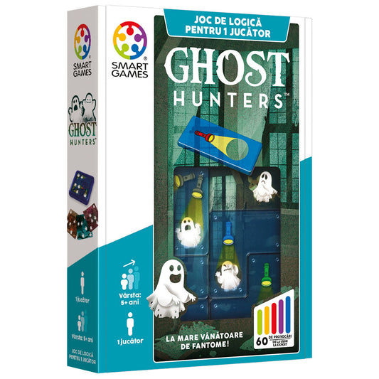 Smart Games - Ghost Hunters, logikai játék 60 kihívással, 6 év feletti, font kiadás. román