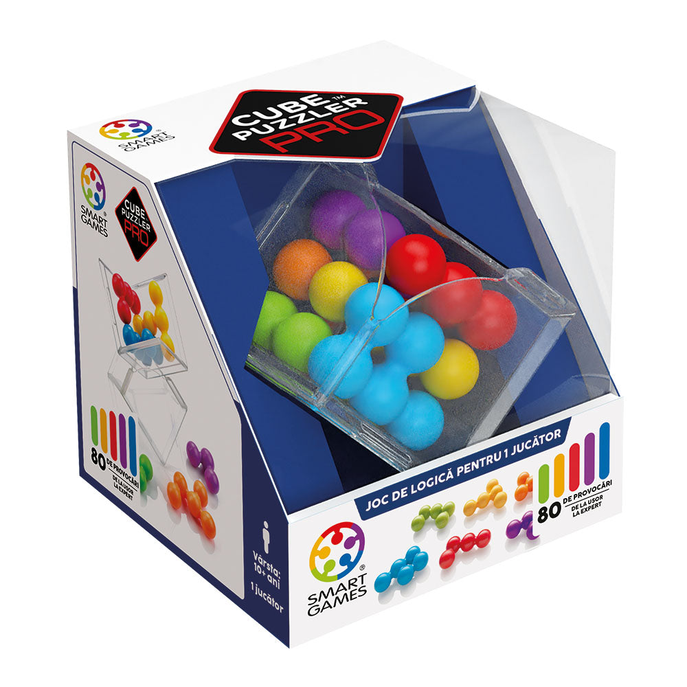 Intelligens játékok – Cube Puzzler Pro, logikai játék 80 kihívással, 10+ éves, font kiadás. román