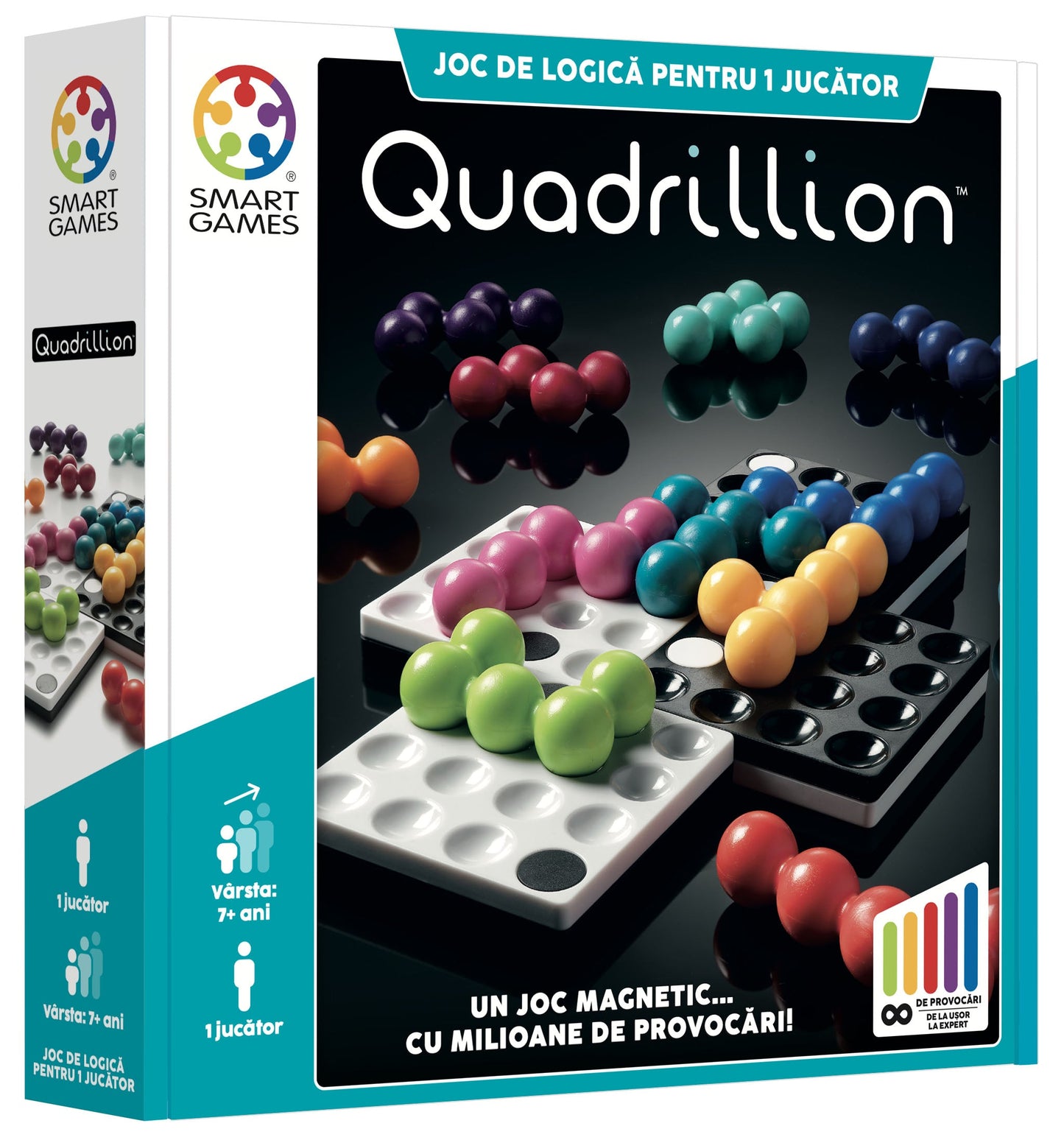 Smart Games - Quadrillion, joc de logica cu 60 de provocari, 7+ ani, editie lb. Romana