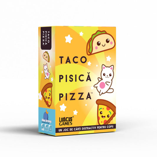 Taco Pisica Pizza, joc de carti distractiv pentru copii, lb. romana
