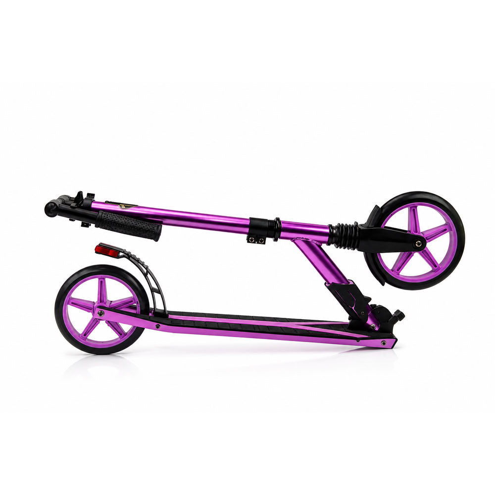 Trotineta pentru adolescenti pliabila, mov, Lamborghini Kick'n'Roll L2-200, cu suspensie, cu cric si cu lumina de frana pe spate, 8+ ani, suport maxim 100 kg
