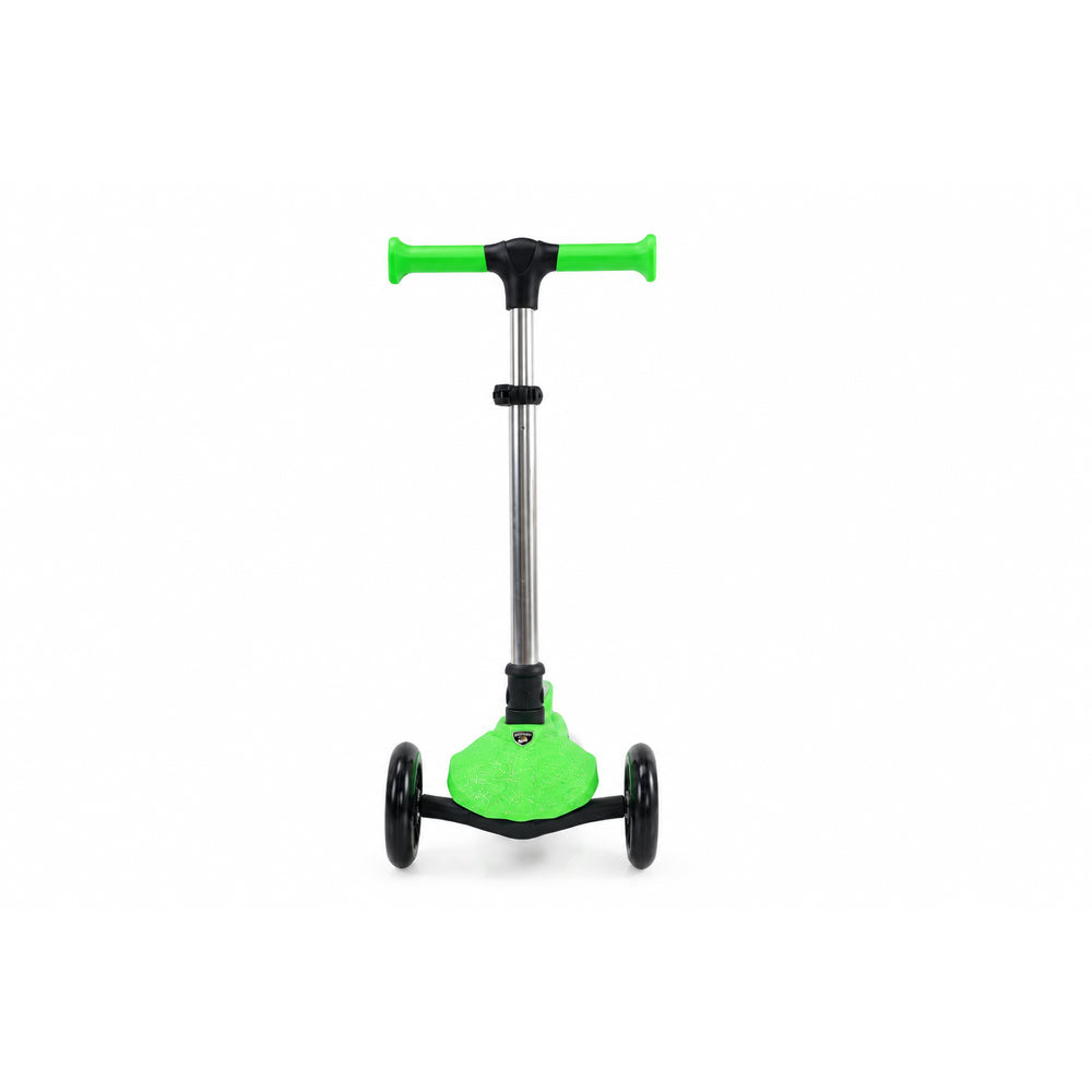 Trotineta copii pliabila, verde, Kick'n'Roll  L5 Jelly, cu 3 roti luminoase si platforma cu banda de LED multicolorata, ghidon reglabil, 3+ ani, suport maxim 50kg