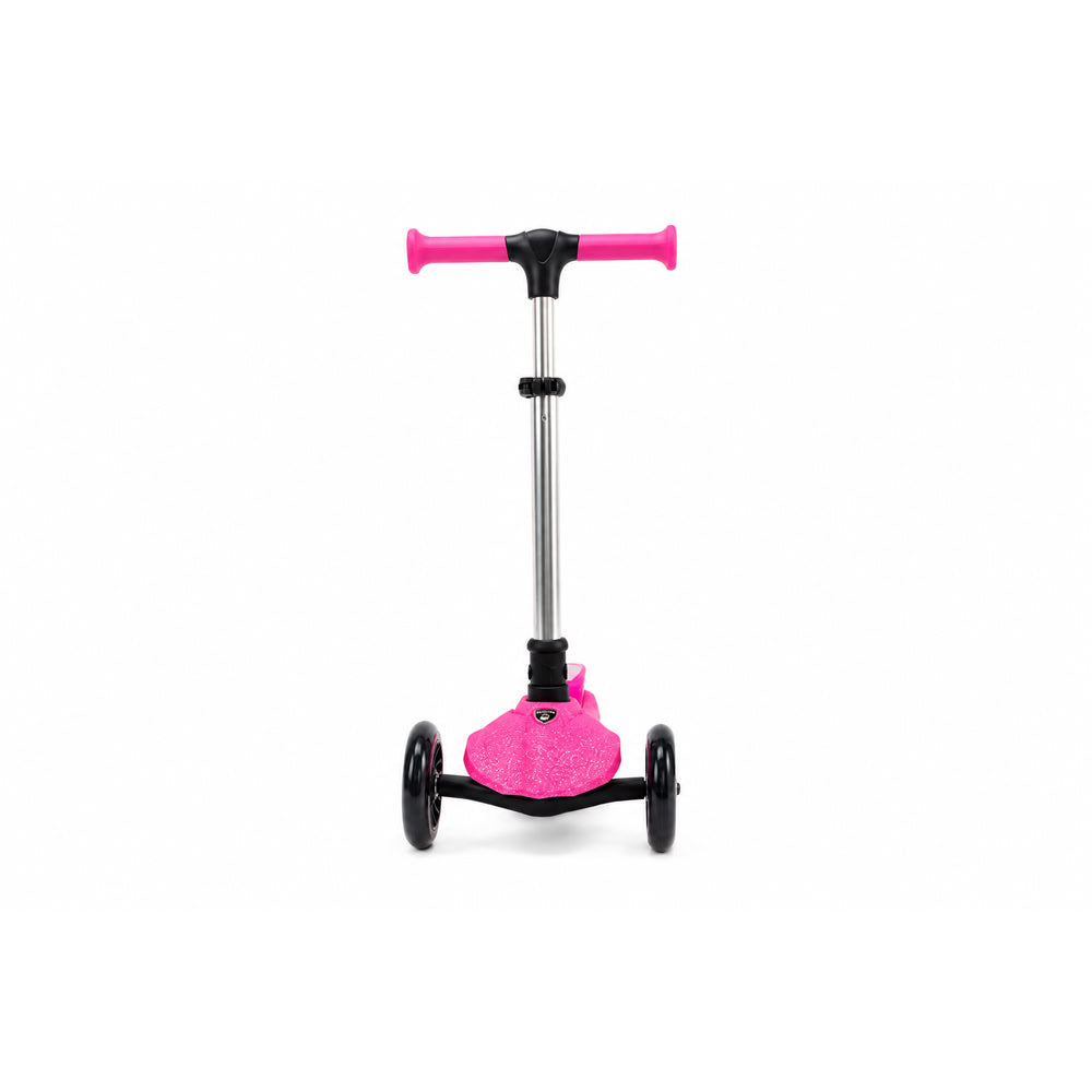Trotineta copii pliabila, roz, Kick'n'Roll  L5 Jelly, cu 3 roti luminoase si platforma cu banda de LED multicolorata, ghidon reglabil, 3+ ani, suport maxim 50kg
