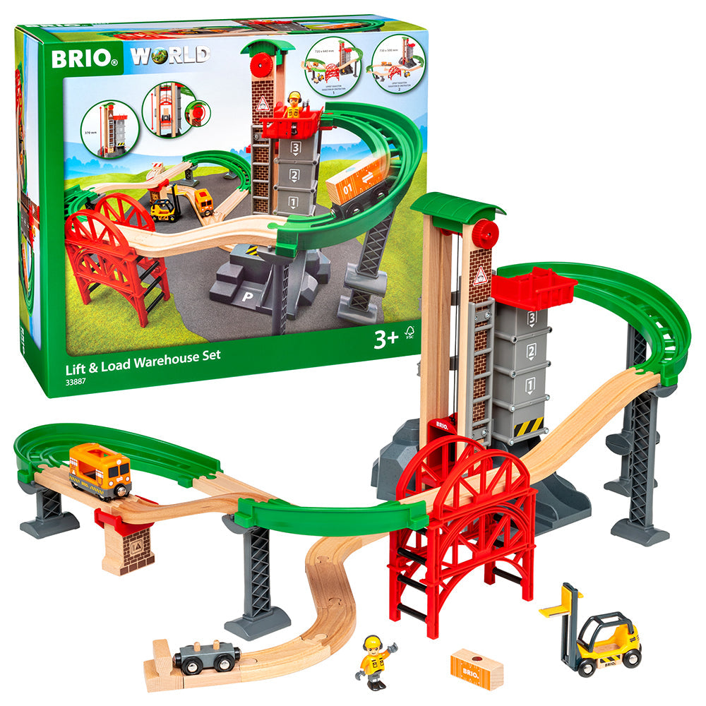 Set trenulet cu lift BRIO, 3+ ani