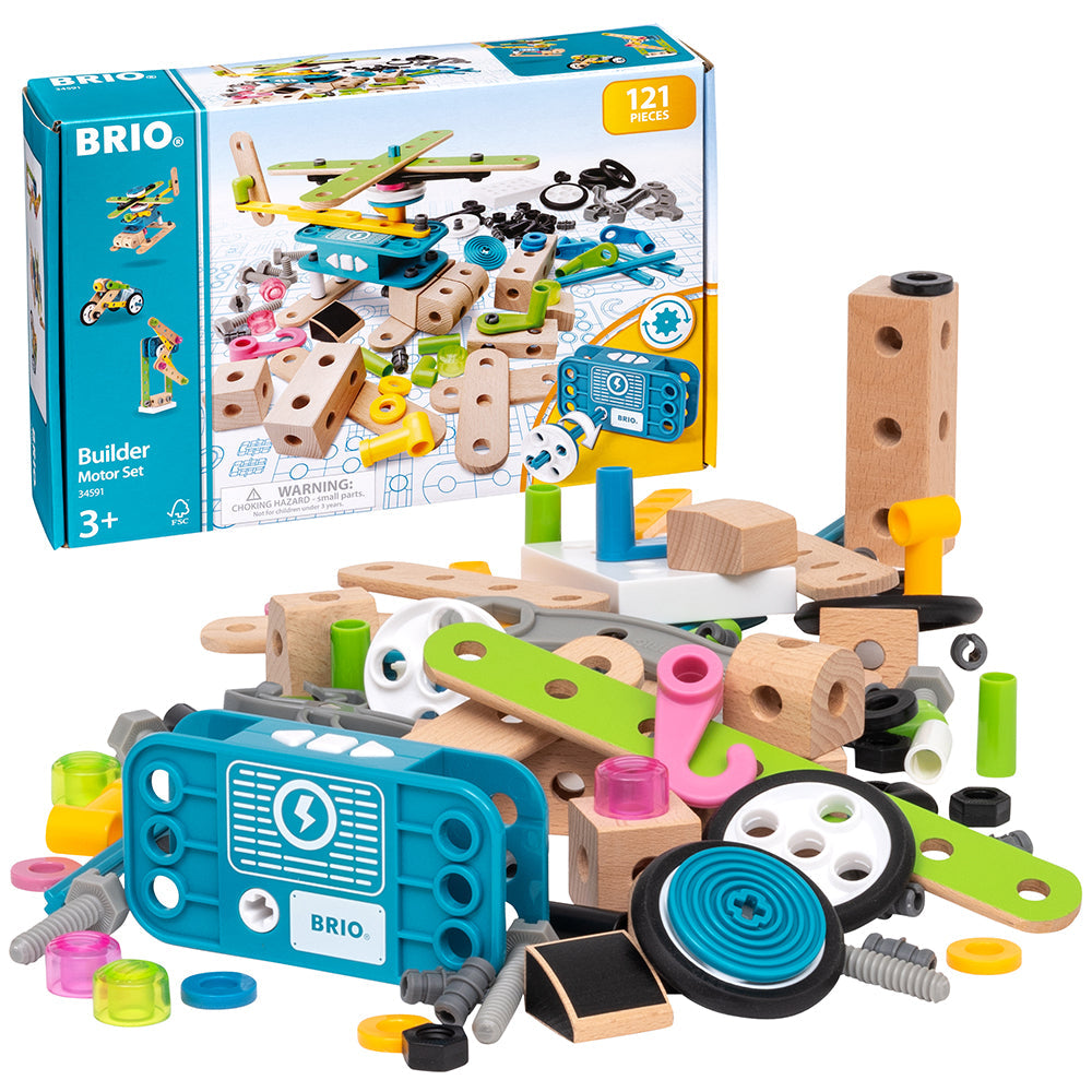BRIO 121 darabos motorépítő szett játék, 3+ év