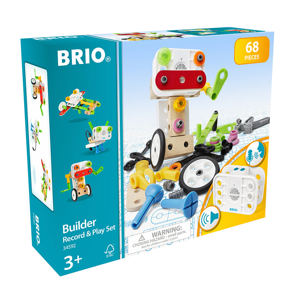 BRIO 68 részes építőkészlet játék felvétellel, 3+ év
